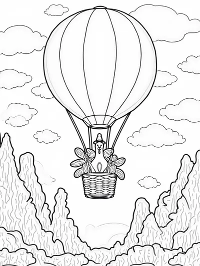 Turkey on a hot air balloon