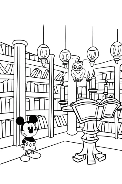 Mickey Mouse’s Adventure in the Enchanted Library