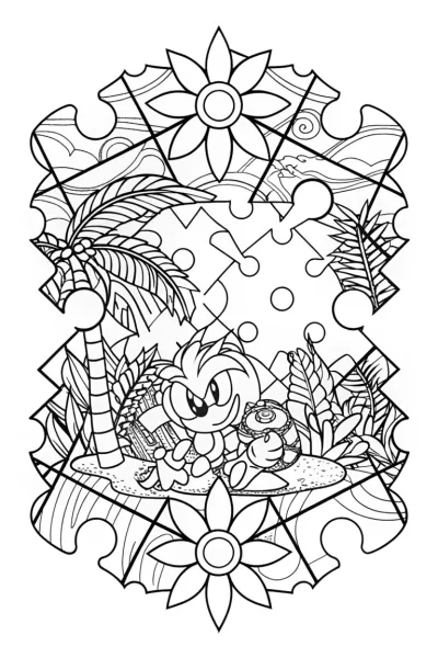 Super Sonic jigsaw puzzle adventure