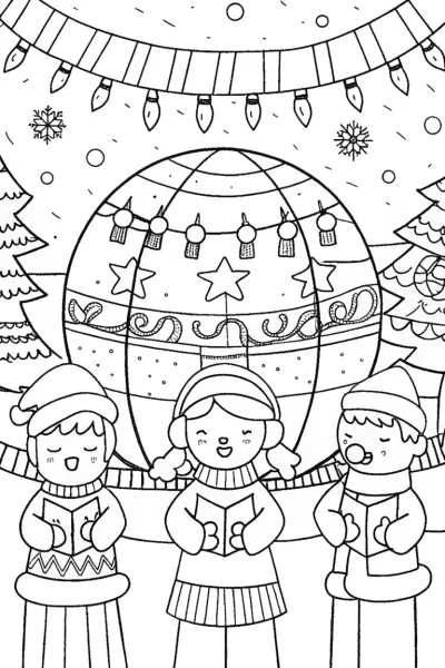 Celebrating Christmas Globally Coloring Page