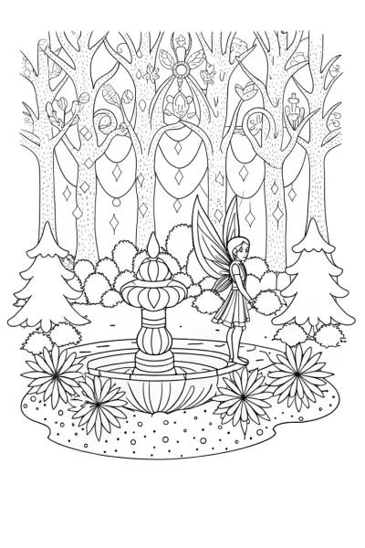 Fairy sculptor in an enchanted glade