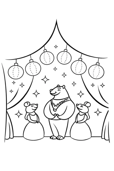 The Panther’s Gala Night Coloring Page