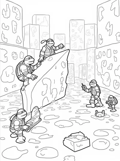 Teenage Mutant Ninja Turtles cheese maze