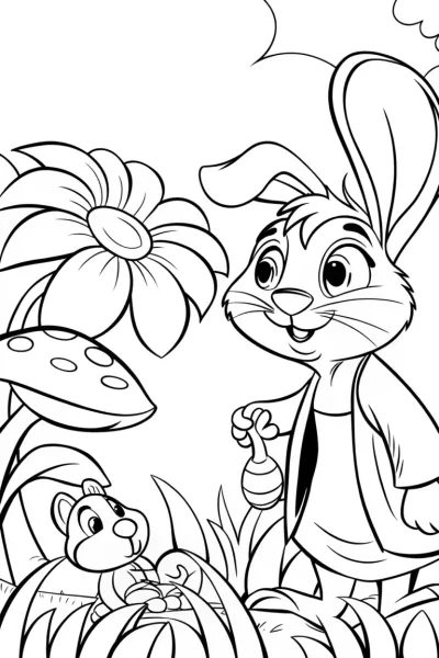 Banban’s Garden Quest Coloring Page