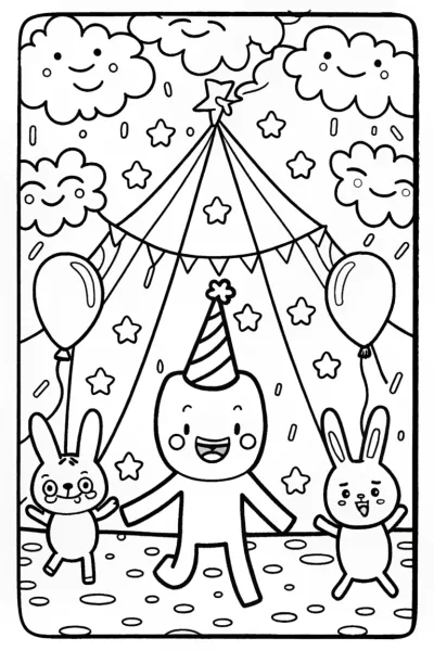 Lightning Bolt’s Festival of Joy Coloring Page
