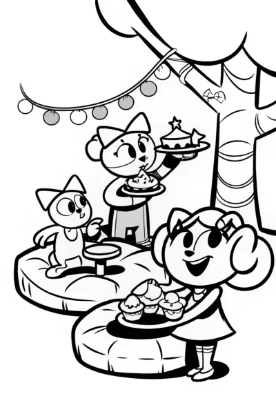 Gabby’s Magical Cat Cafe Adventure Coloring Fun!