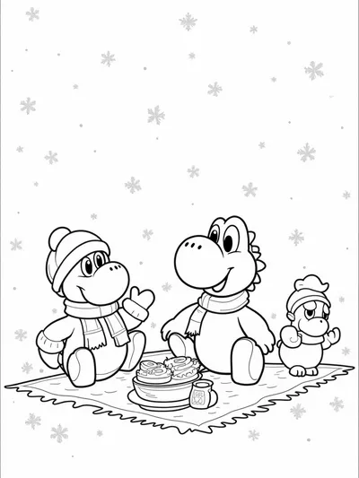 Yoshi’s snowy picnic