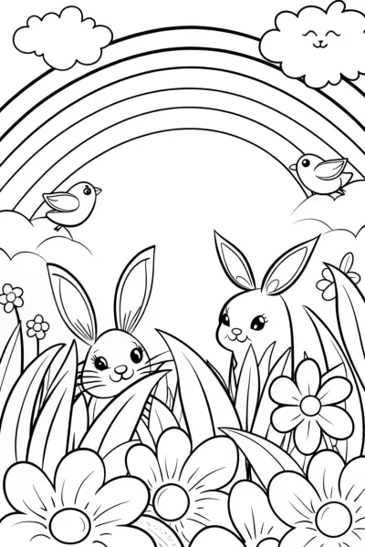 Rainbow Garden Adventure with Bouncy Bunnies
