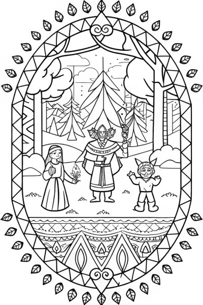 The Enchanted Ritual of Champions Coloring Page