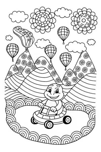 Koopa Troopa’s Wild Kart Adventure Coloring Page
