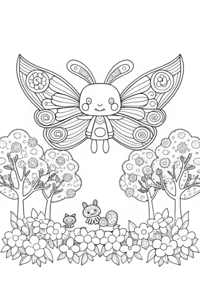Cinnamoroll’s Balloon Adventure Coloring Page