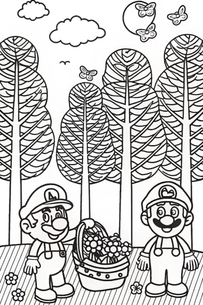 Mario and Luigi’s Eco Adventure Coloring Page