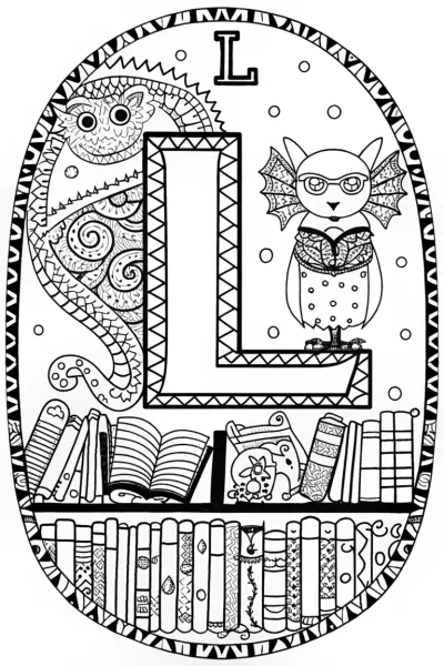 The Jolly Letter L Coloring Page