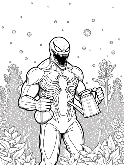 Venom’s gardening competition