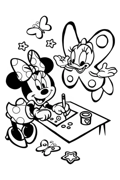 Minnie Mouse’s Crafty Adventure Coloring Page
