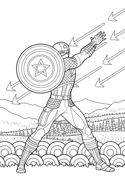 Captain America’s Shield Defense Against Arrows