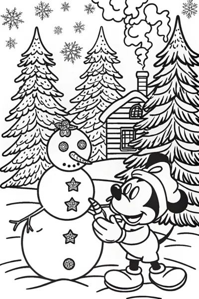 Mickey’s Magical Winter Wonderland Coloring Fun
