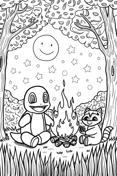 Charmander’s Cozy Campfire Adventure
