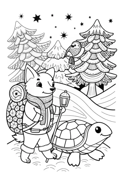 The Christmas Star Adventurers Coloring Page