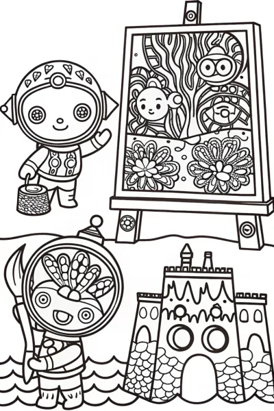 Octonauts Underwater Art Extravaganza Coloring Page
