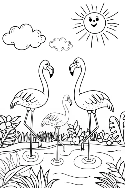 Flamingo Fiesta Fun at the Sunny Lagoon