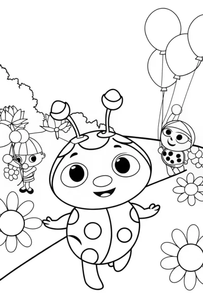 Ladybug leads a spring parade