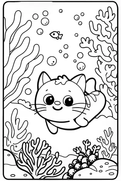Kwazii’s Underwater Bubble Adventure Coloring Page