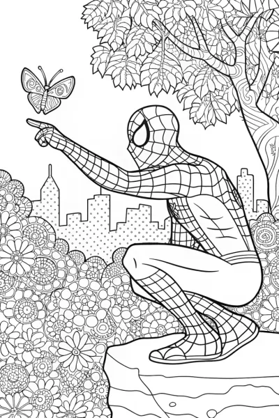 Miles Morales: Nature’s Guardian Coloring Page