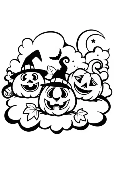 The Pumpkin Parade Coloring Page