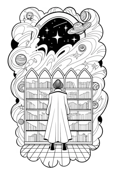 Star Whisperer in a cosmic library