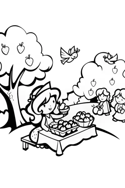 Strawberry Shortcake’s Berry Craft Day Coloring Page