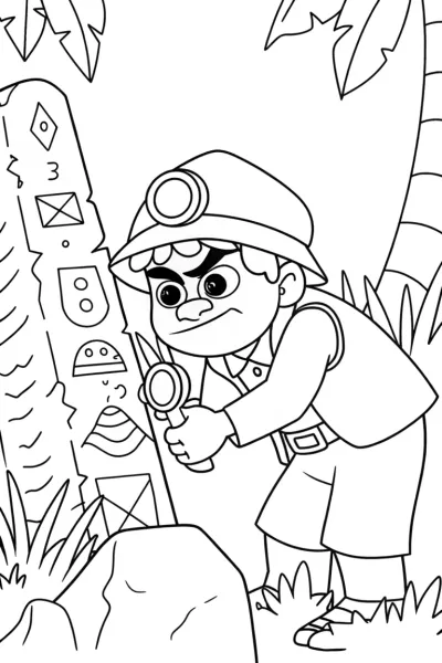 Bowser’s Towering Artifacts Coloring Page