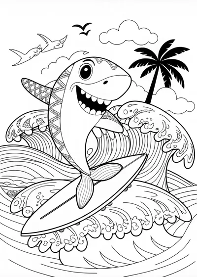 Shark Surfing Adventure