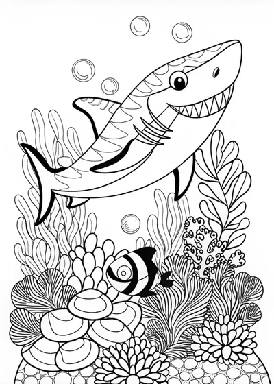 A shark and a clownfish