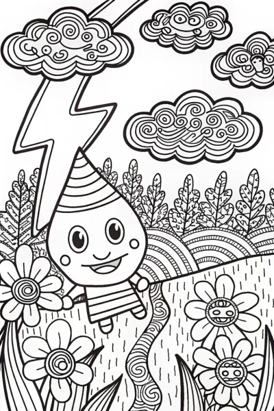 Lightning Bolt’s Secret Garden Coloring Page