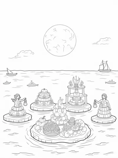 Thanksgiving on the moonlit harbor