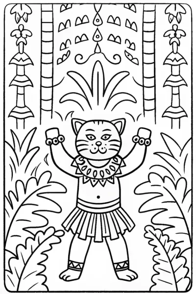 Black Panther’s Jungle Guardian Coloring Page