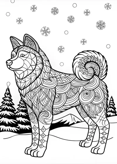Wolf Face Coloring Page