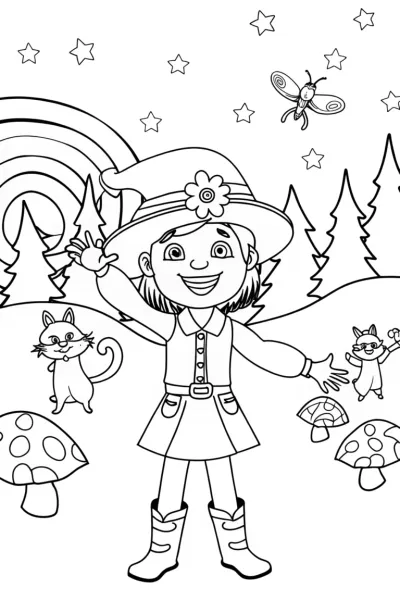 Gabby’s Enchanted Forest Coloring Page