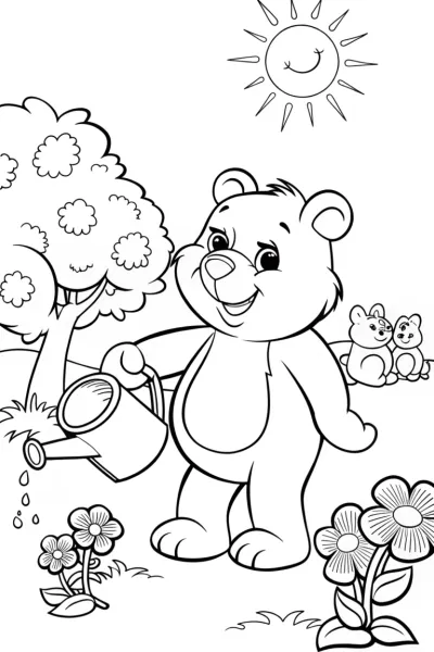 Care Bear Nature Guardians Coloring Page