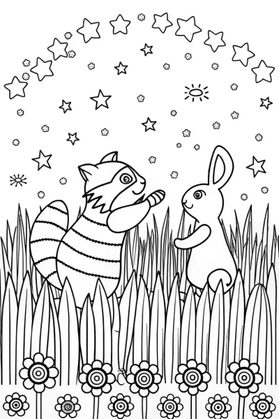 The Dance of the Fireflies Coloring Page