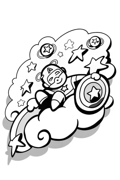 Captain America’s Shield of Dreams Coloring Page