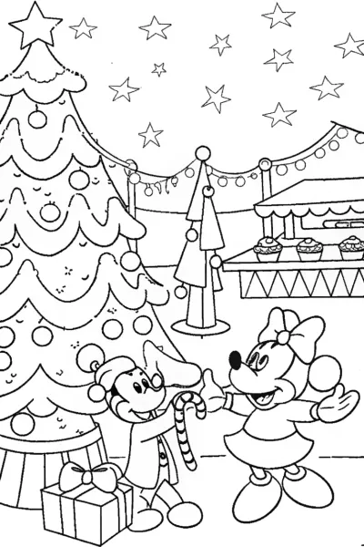Mickey and Minnie Celebrate at the Christmas Market