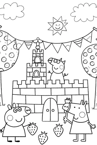 Peppa’s Fantastic Fruit Festival Coloring Page