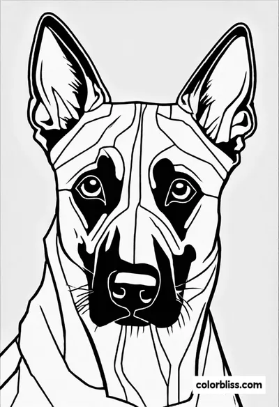 German Shepherd Coloring Fun