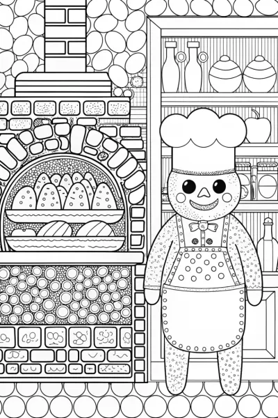 Creeper Chef’s Culinary Adventure Coloring Page