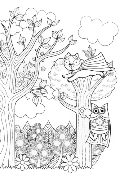 Superhero Pet Rescue Team Coloring Page