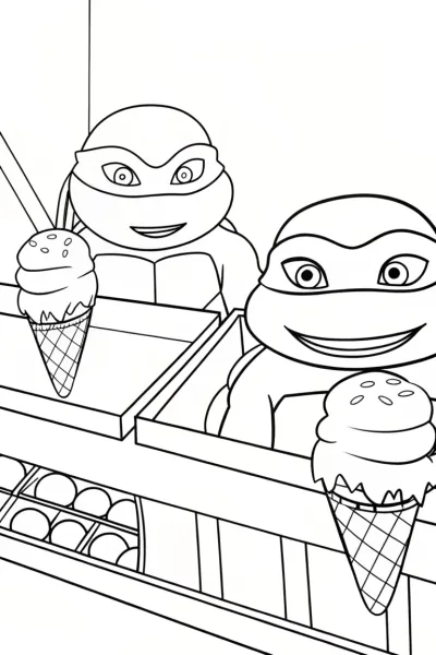 Teenage Mutant Ninja Turtles ice cream parlor