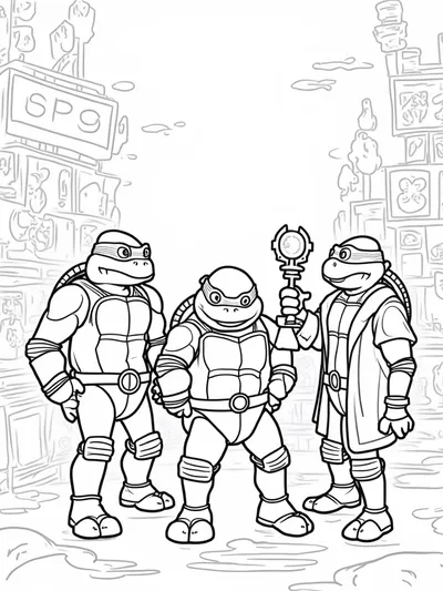 Teenage Mutant Ninja Turtles as scientists