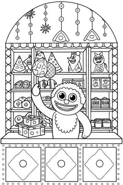 Huggy Wuggy’s Enchanted Toy Workshop Coloring Page